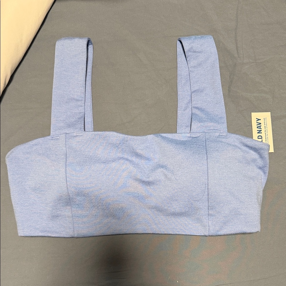 Old Navy Light Blue Ribbed Bandeau Bralette